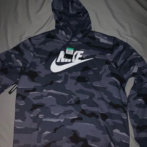 Nike Pullover Blue CAMO Hoodie XL